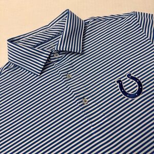 Vineyard Vines Performance Men’s Indianapolis Colts Blue Striped Polo Size Large